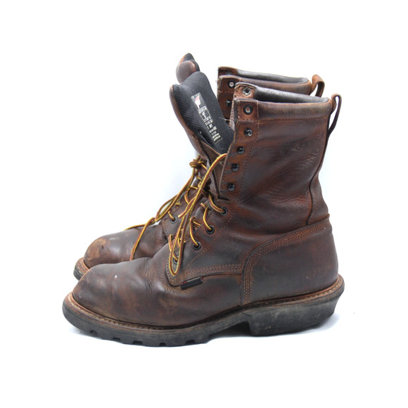 Red Wing Loggermax Boots Mens 10.5 EE Brown Waterproof Steel Toe 4420 Distressed main image 5